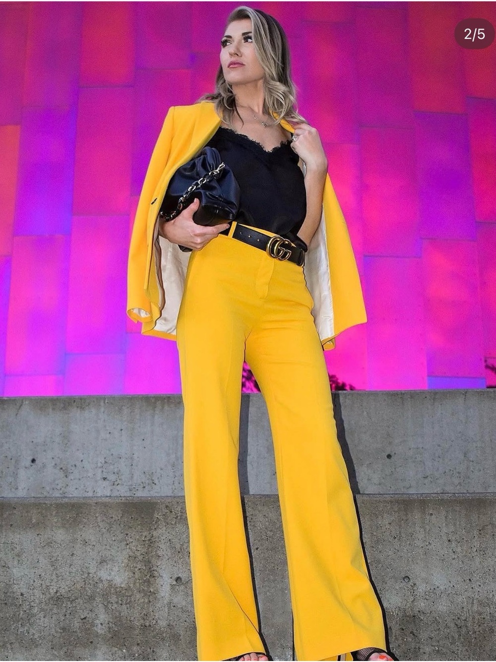 Zara Suit Blazer and High-Rise Wide-Leg Trousers